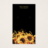 Chic Sunflower Dourado Black Earring - Placas de e