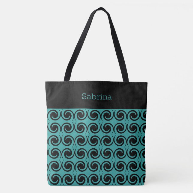 Chic Swirls Monograma Tote Bag (Frente)