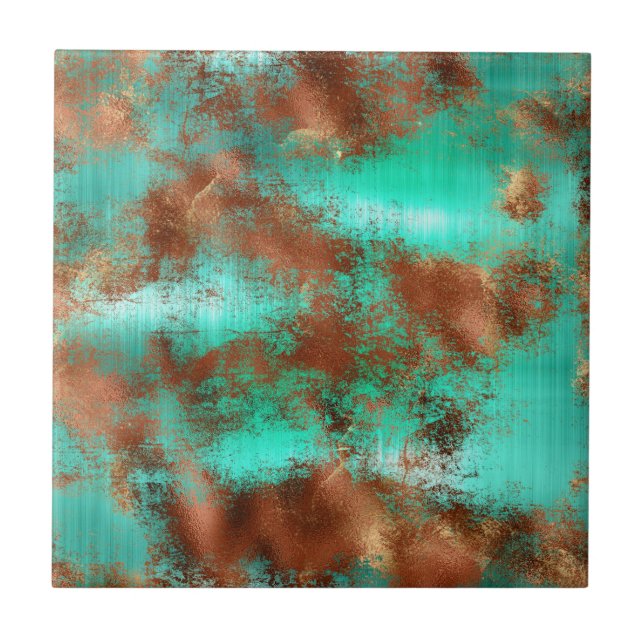 Chic Teal Copper Boho (Frente)