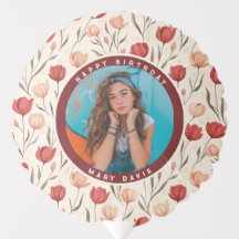 Chic Tulip Photo Balloon Para Grande Aniversário