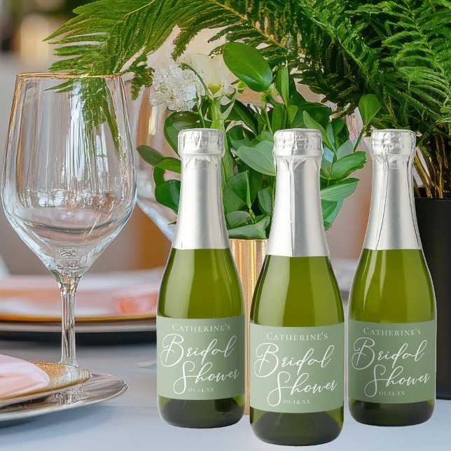Chic Verde Sage Chá de Bebê Personalizado Mini (Criador carregado)