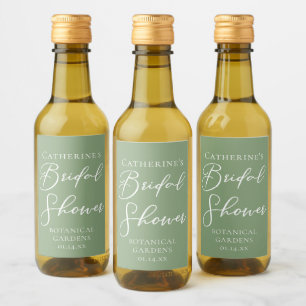 Chic Verde Sage Chá de Noiva Personalizado Mini