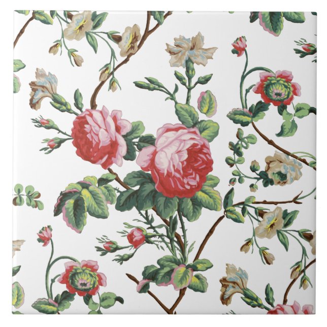 Chic Vintage Rosa Rosa Rosa Elegante (Frente)