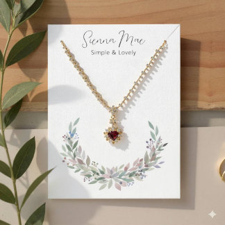 Chic Watercolor Foliage Moon Impressão