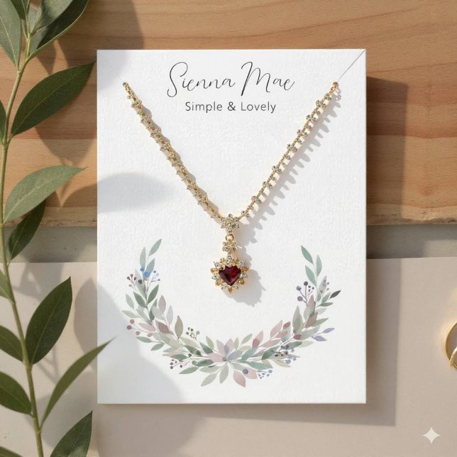 Chic Watercolor Foliage Moon Impressão (Moon Foliage Design)