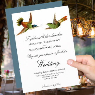 Chic Wedding Convite para casamento de Hummingbird