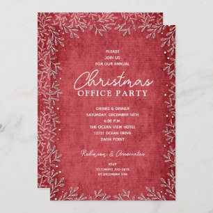 Chic White Botanicals Red Christmas Invances
