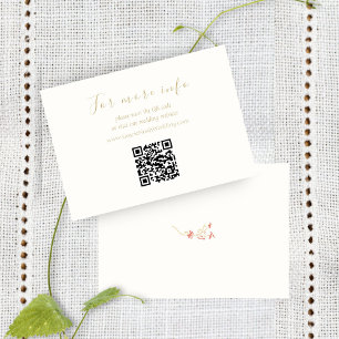 Chic Wildflower Website de casamento QR Code Info