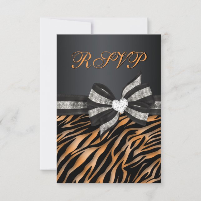 Chic Zebra RSVP com Arco (Frente)
