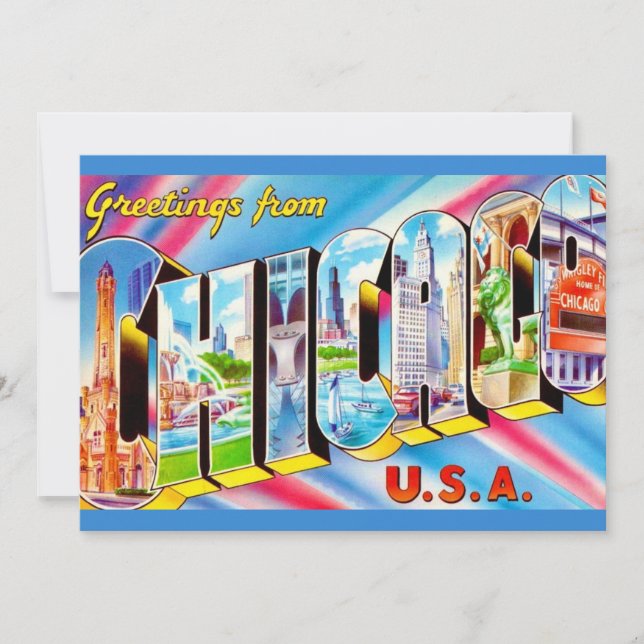 Chicago 5x7 Big Postcard (Frente)