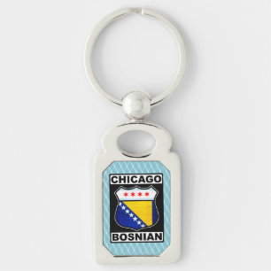 Chicago Bosnian American Chaveiro Keyring