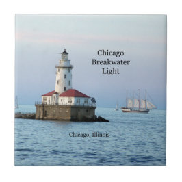 Chicago Breakwater Light & Windy II azulejo