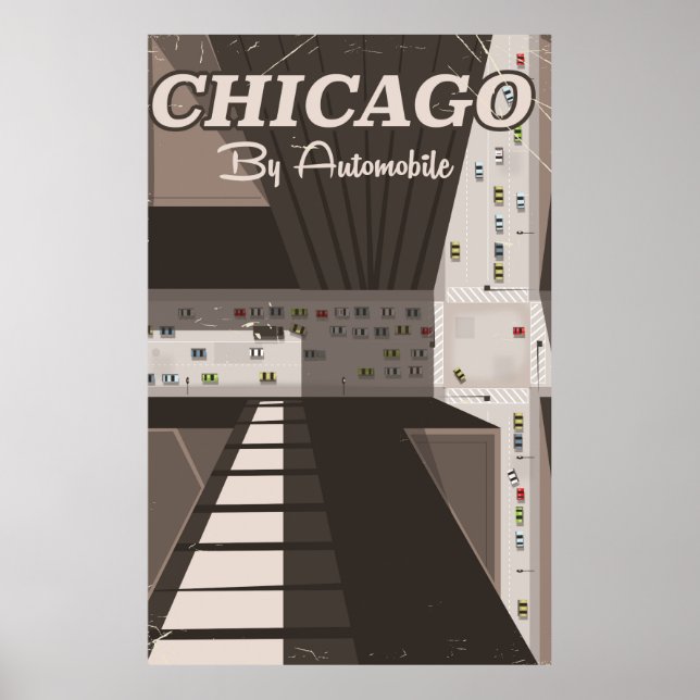Chicago City travel poster (Frente)