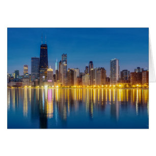 Chicago Dawn Cityscape Cartão de Saudação