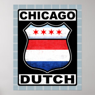 Chicago Dutch Shield Poster Impressão