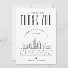 Chicago, Illinois Wedding | Obrigado + Cartão com