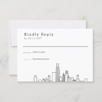 Chicago Wedding | RSVP Skyline Estilizado