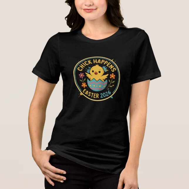 Chick Happens – Design de Insígnia de Páscoa 2026 (Frente)