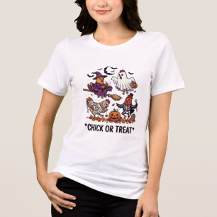 Chick Or Treat Haloween Galinhas Bruxa Fantasma Ab
