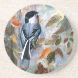 Chickadee na porta copos da queda