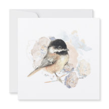 Chickadee Songbird Watercolor