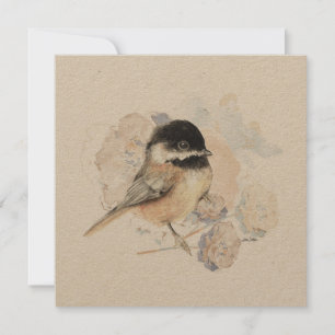 Chickadee Songbird Watercolor