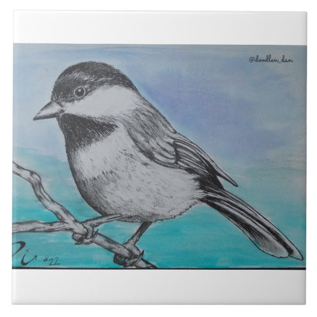 Chickadee tampado preto (Frente)