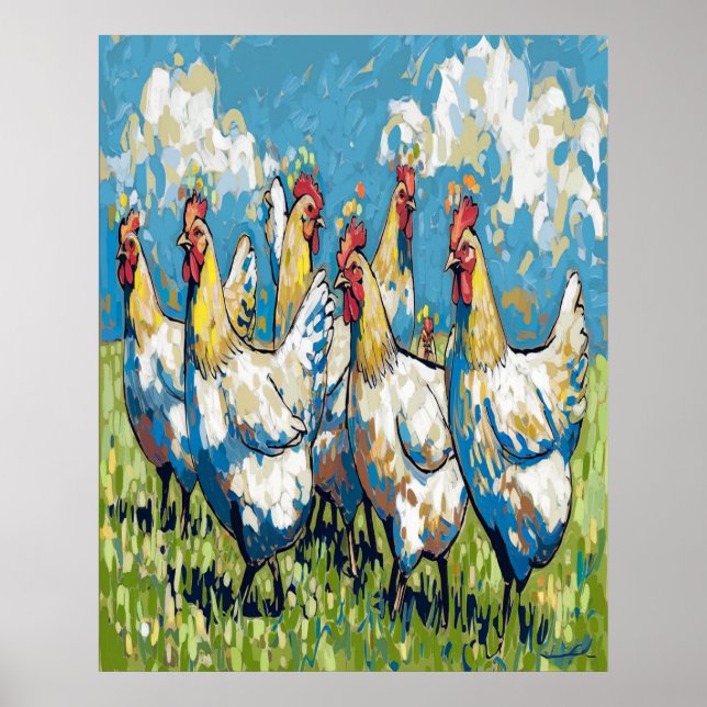 Chicken Art Poster (Frente)