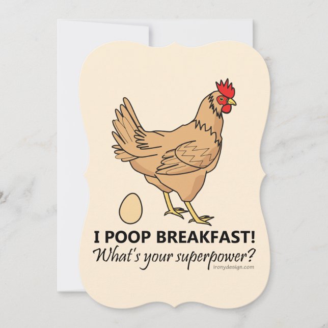 Chicken Poops Breakfast Design (Frente)