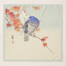 Chiffon cachecol com arte clássica japonesa