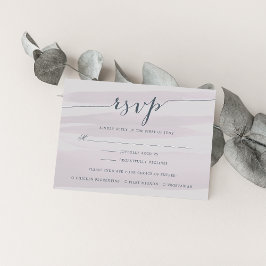 Chiffon RSVP Card com opção de refeição | Cinza Li