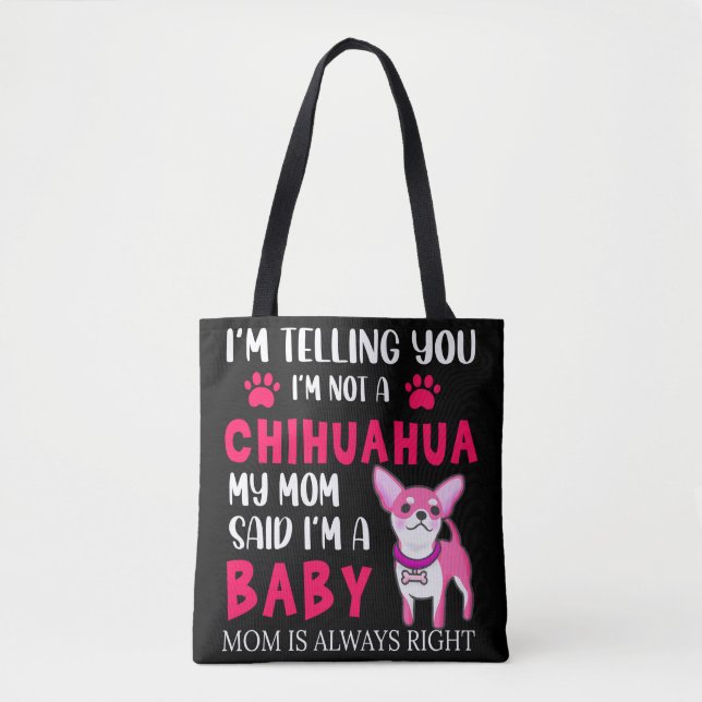 "CHIHUAHUA BABY" MÃE BOLSA. TOTE BAG (Frente)