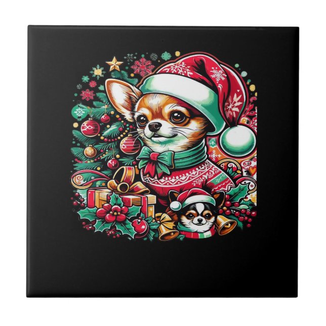 Chihuahua Christmas Cheer! Classic T-Shirt (Frente)