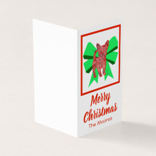 Chihuahua Christmas Dog & Green Arco Gift Tag