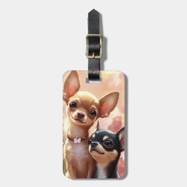 Chihuahua Luggage Tags (Frente Vertical)