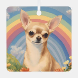 Chihuahua Memorial Personalizado Nome do Cão Rainb