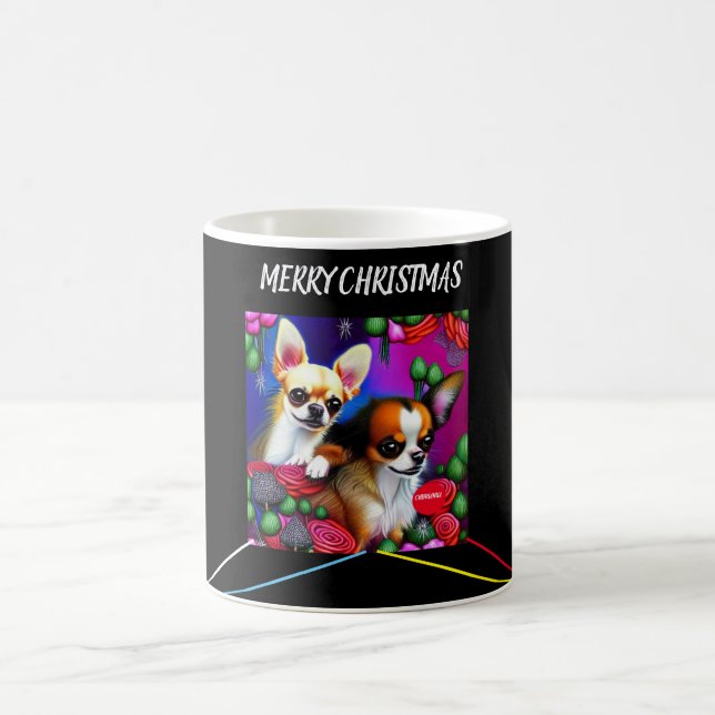 CHIHUAHUA Natal 2 caneca de Tom. Coffee Mug (Centro)