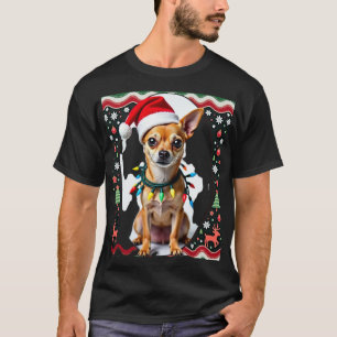 Chihuahua Natal Papai Noel Suéter Feio Amante de C