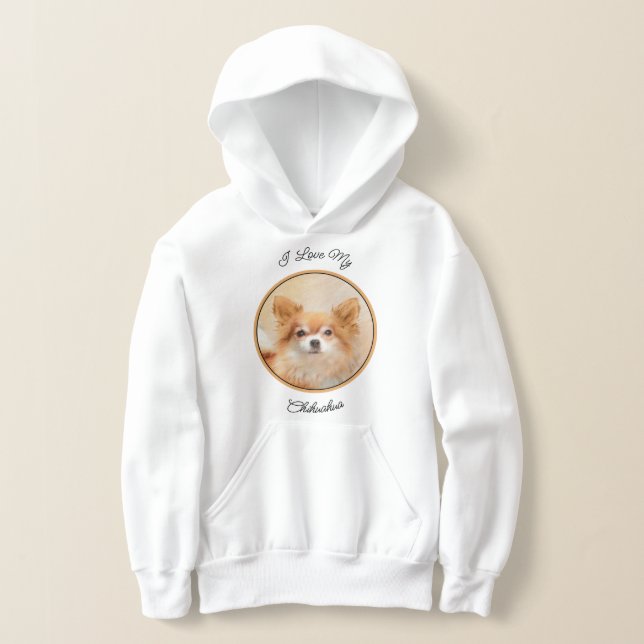 Chihuahua Pintura De Cachorro De Cabelo Longo (Postura )