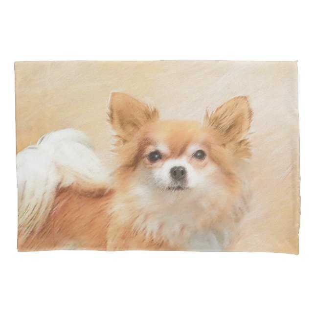 Chihuahua Pintura De Cachorro De Cabelo Longo (Frente)