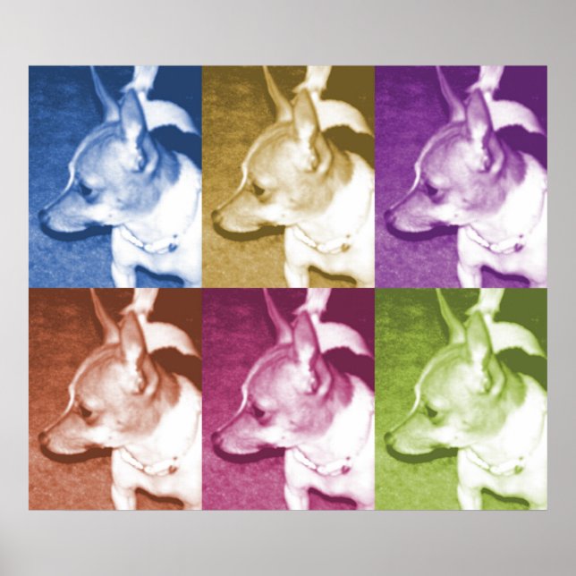 Chihuahua PopArt Poster (Frente)