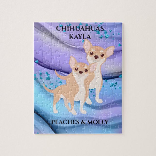 CHIHUAHUA QUEBRA-CABEÇA E NOME PERSONALIZADO DO PE (Vertical)