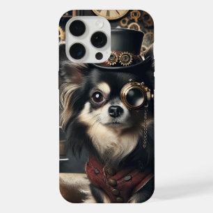 Chihuahua Steampunk Engraçado de Cabelo Longo