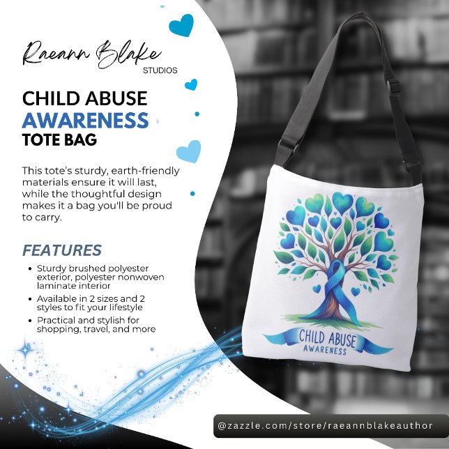 Child Abuse Awareness Tote Bag (Criador carregado)