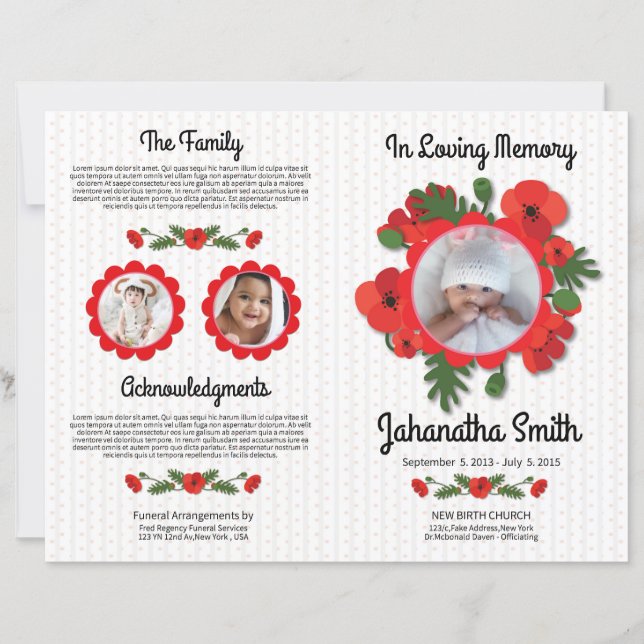 Child Funeral Program Template (Frente)