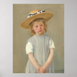 Child in Straw Hat - Mary Cassatt Fine Art Poster