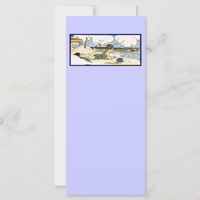 Child on Beach Vintage Art (Frente)