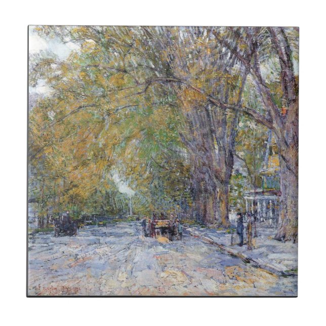 Childe Hassam - rua principal Hampton do leste (Frente)