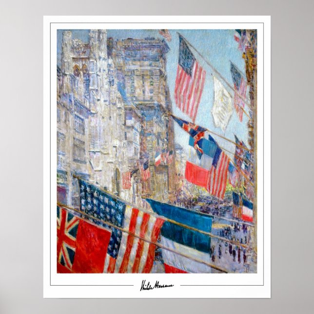 Childe Hassam Zedign Art Poster #425-2 (Frente)