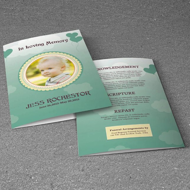 Children Funeral Program Template (Criador carregado)